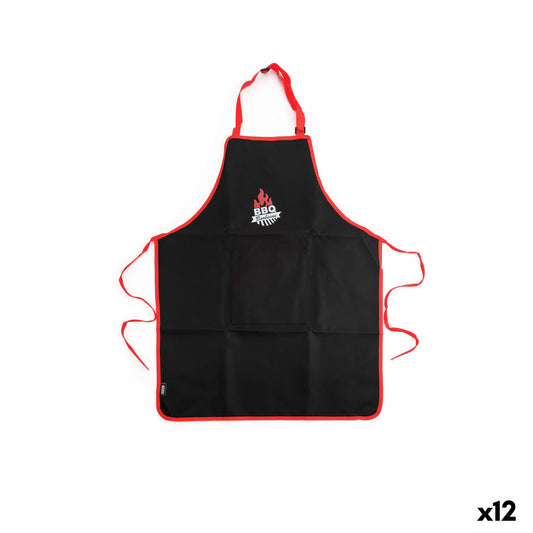 Delantal Algon 61 x 75,5 cm Negro Barbacoa