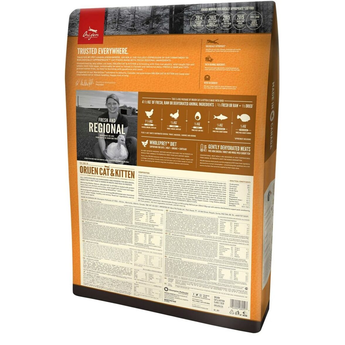 Comida para gato Orijen Cat & Kitten Pollo Pavo 5,4 kg - Imagen 3