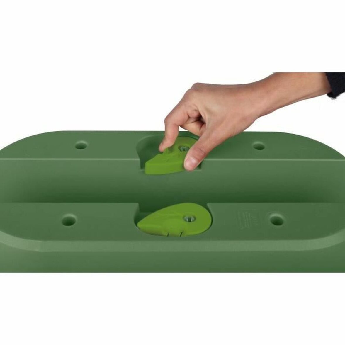 Maceta EDA Verde Plástico Oval Moderno - Imagen 4