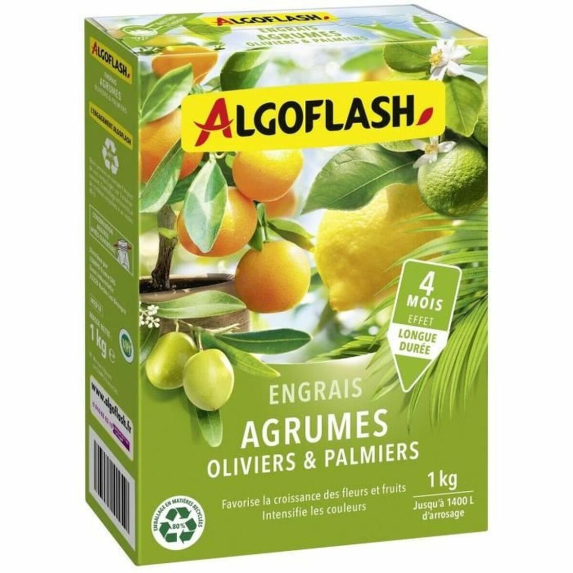 Fertilizante para plantas Algoflash Naturasol Olivo Palmera Cítricos 1 kg