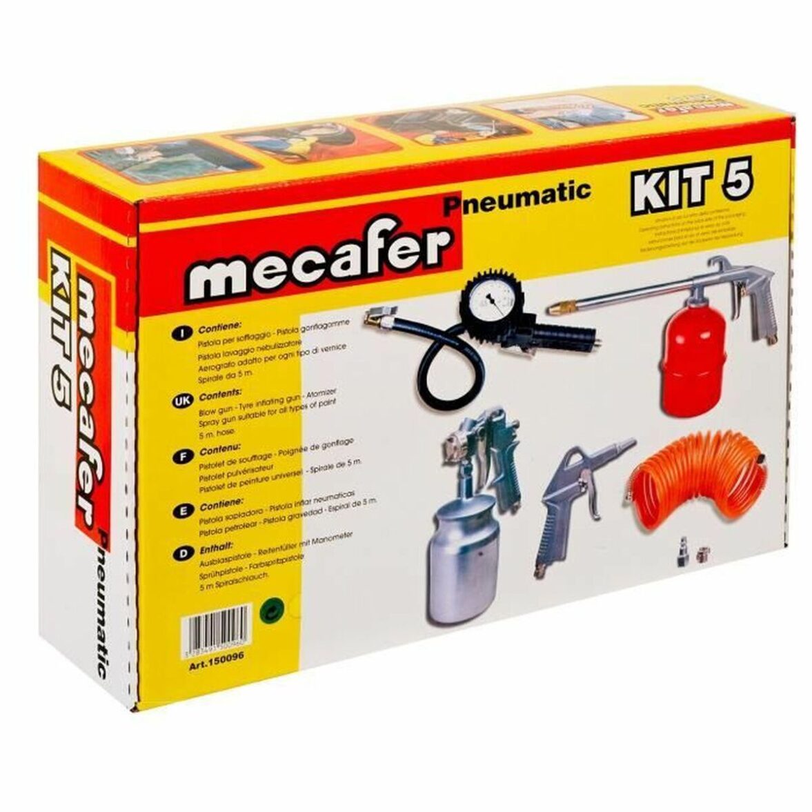 Kit de accesorios para compresor de aire MECAFER 5 Piezas - Imagen 3