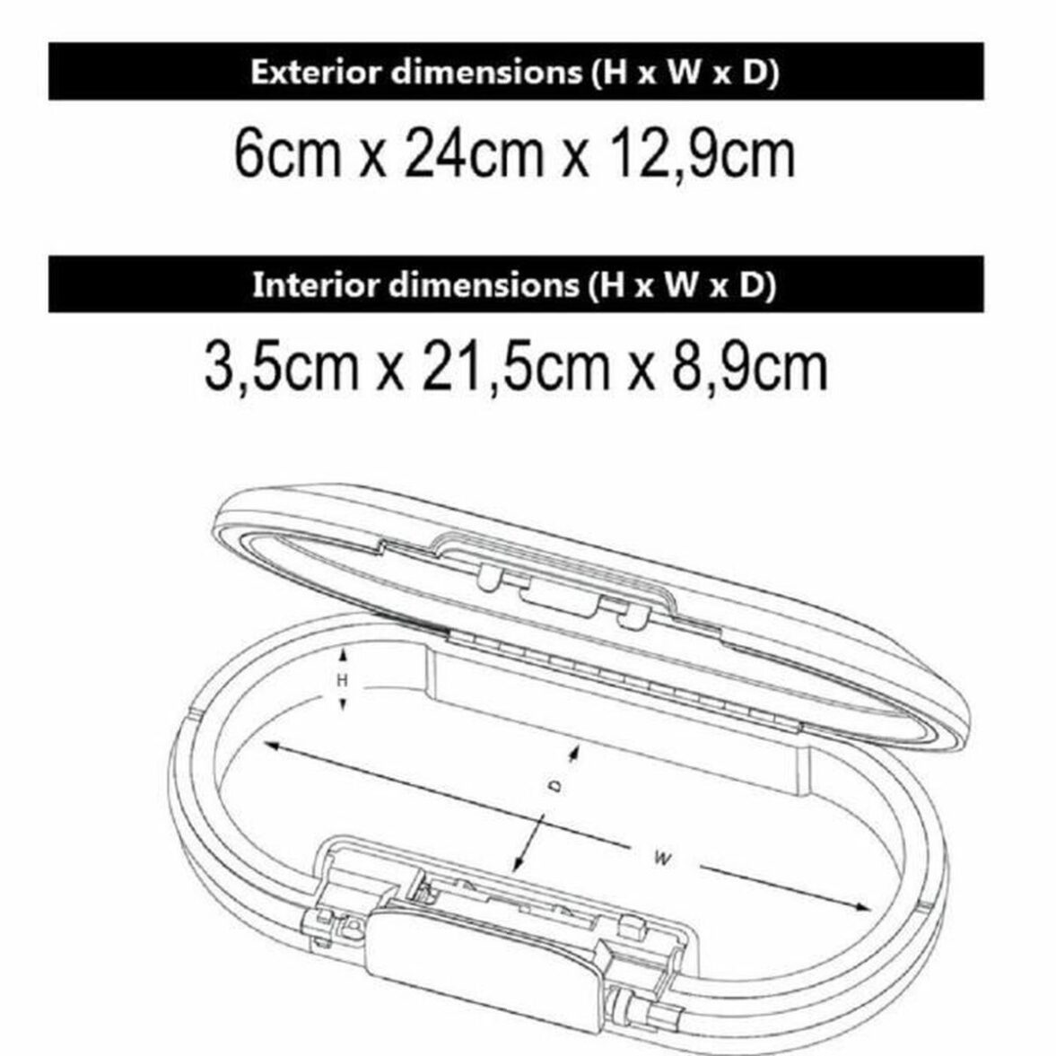 Caja Fuerte Portátil con Cable de Seguridad Master Lock 5900EURDWHT Blanco ABS 700 ml 6 x 12,9 x 24 cm - Imagen 6
