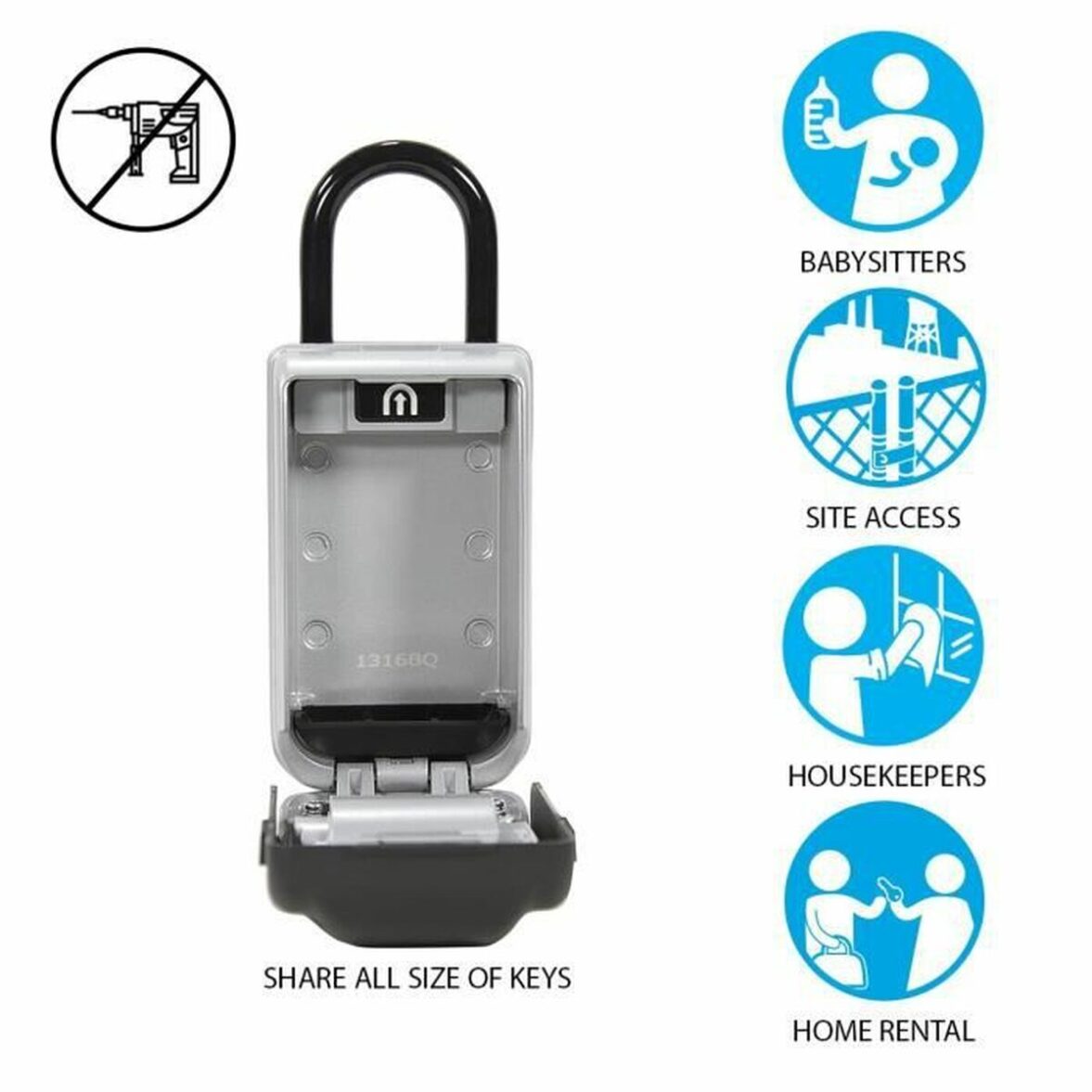 Caja fuerte Master Lock 5424EURD Llaves Gris Metal 17,5 x 7,2 x 5,2 cm - Imagen 4