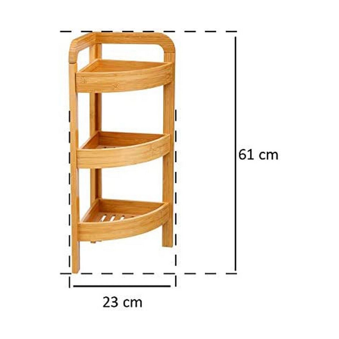 Estantería de Esquina 5five Simply Smart 23 x 23 x 61 cm Marrón 3 Estantes - Imagen 3