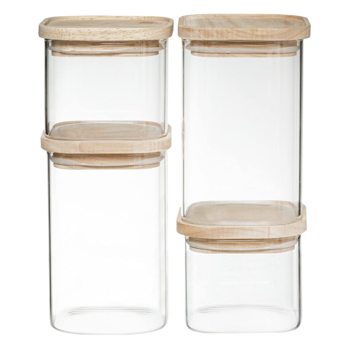 Set de 4 Botes Secret de Gourmet Cocina Apilable Vidrio - Imagen 4