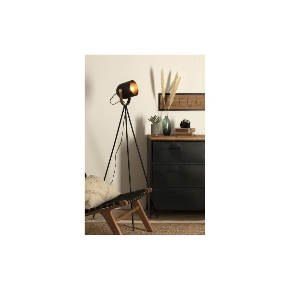 Lámpara de Pie Atmosphera Action Negro Metal - Imagen 4