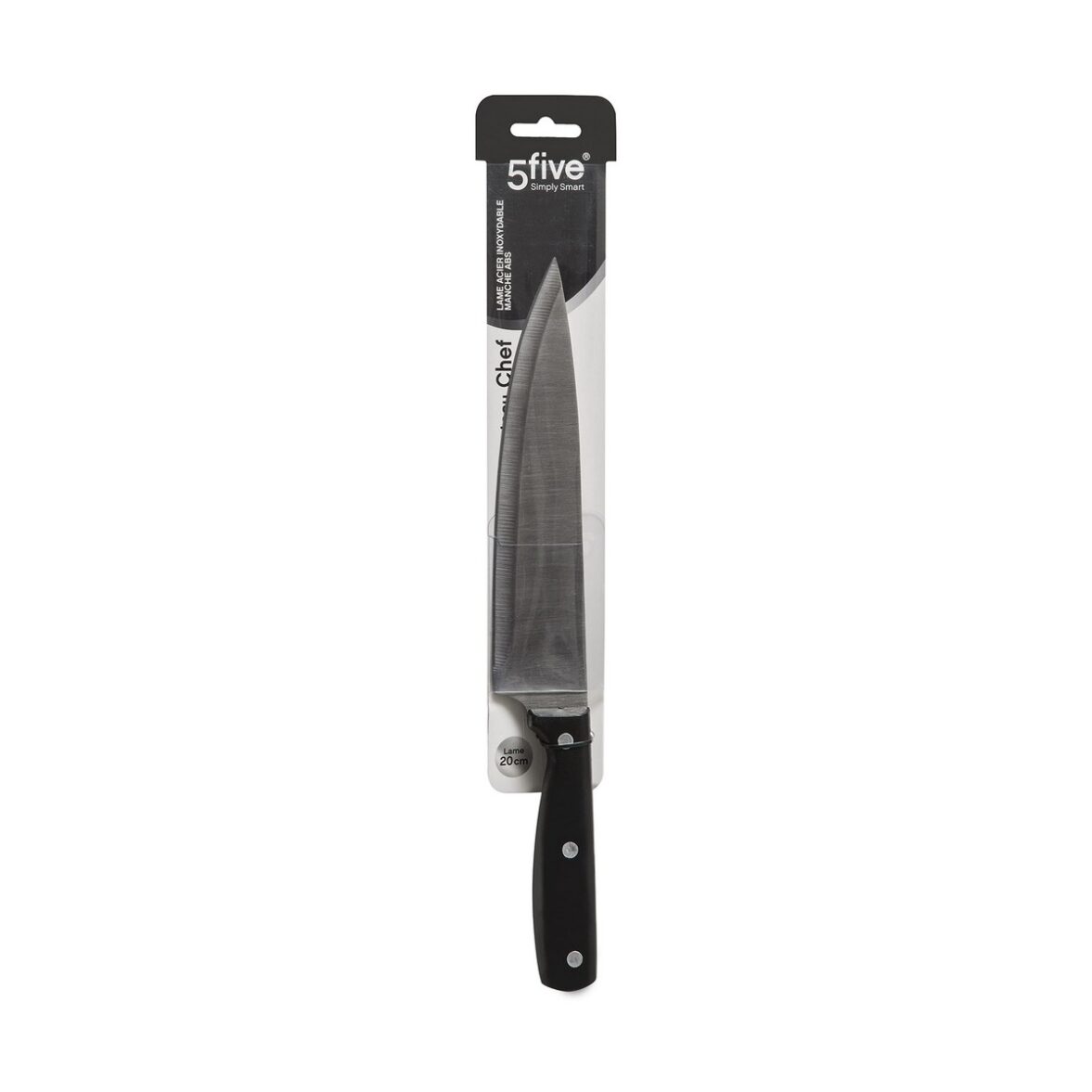 Cuchillo de Cocina Negro Acero Inoxidable ABS 20 cm - Imagen 3