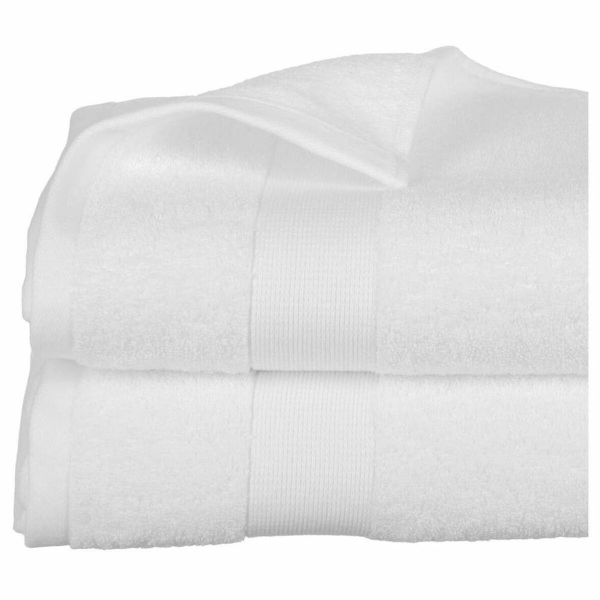 Toalla de baño Atmosphera Algodón Blanco 450 g/m² (100 x 150 cm) - Imagen 4