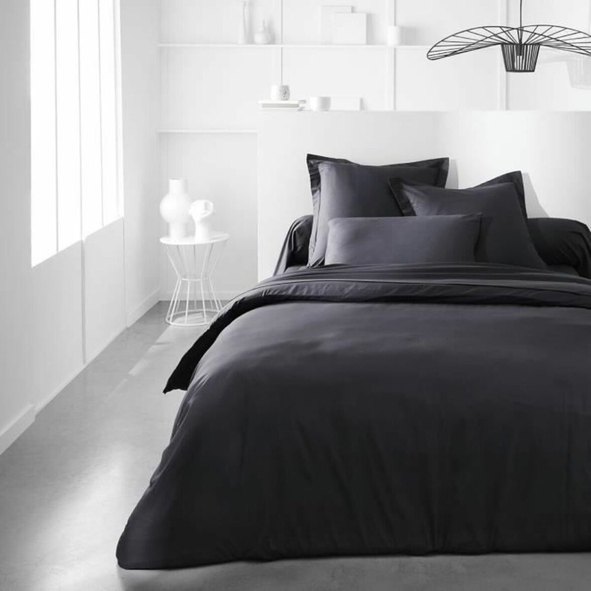 Funda de almohada TODAY Essential Negro 45 x 185 cm Antracita - Imagen 3