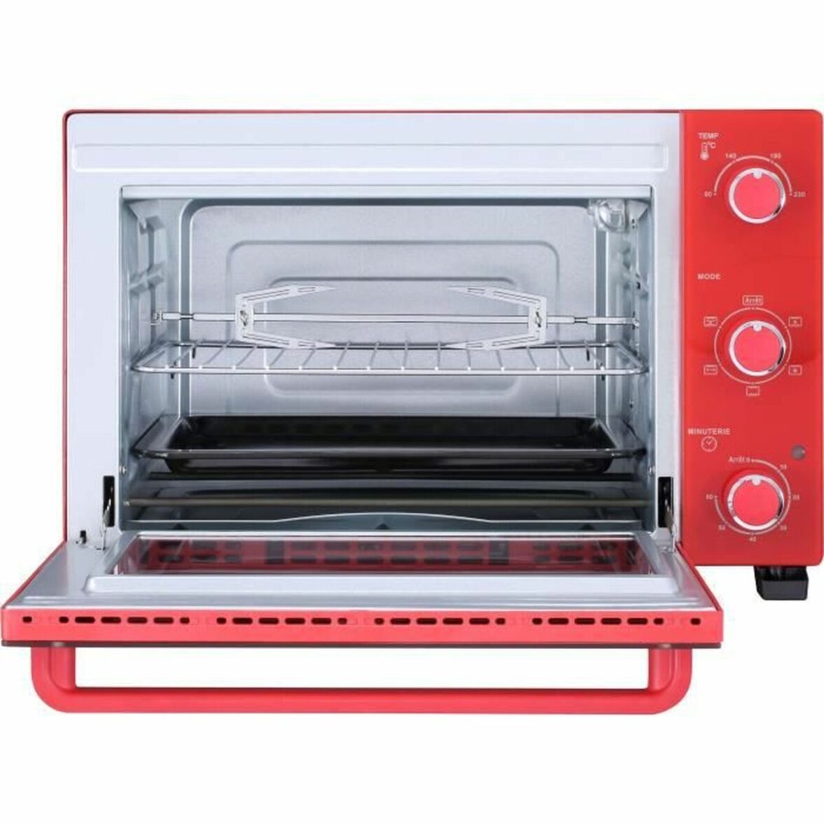 Mini Horno Eléctrico Continental Edison CEMF35R Rojo 35 L - Imagen 3