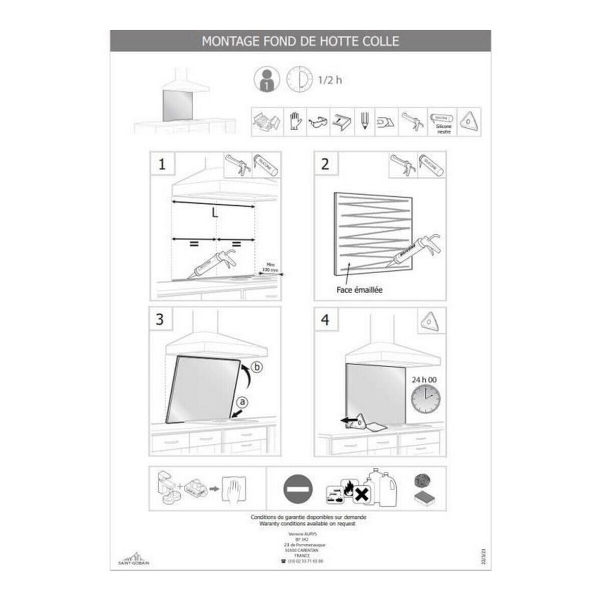 Campana Saint-Gobain Transparente De pared Cristal - Imagen 3