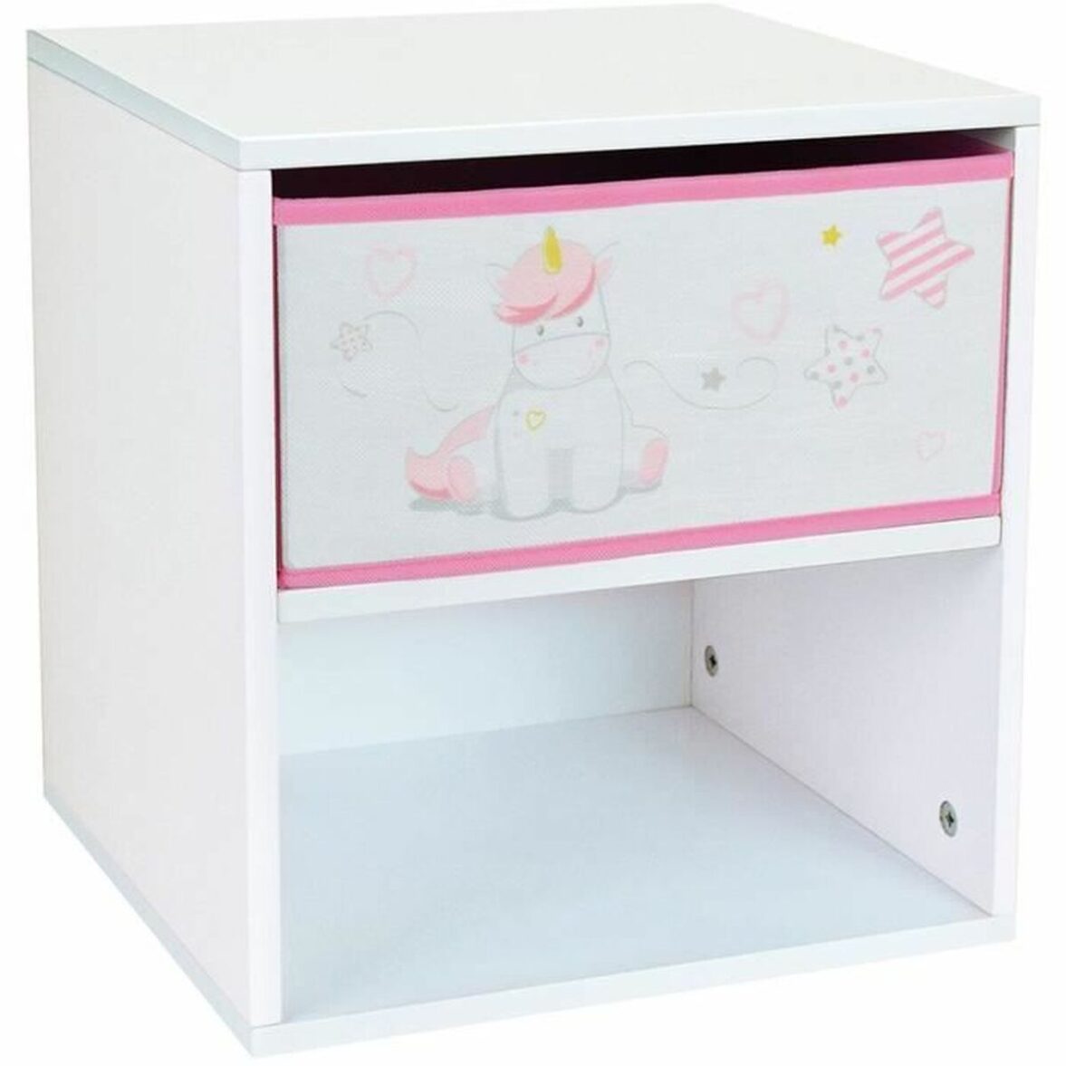 Mesita de Noche Fun House Unicorn Madera Madera MDF 33 x 30 x 36 cm