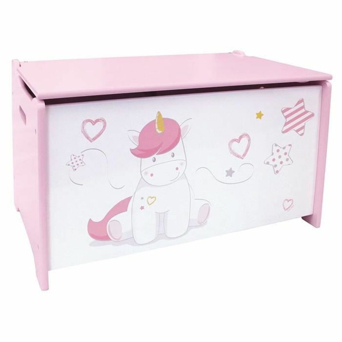 Baúl Fun House Unicorn Rosa Blanco Madera - Imagen 4