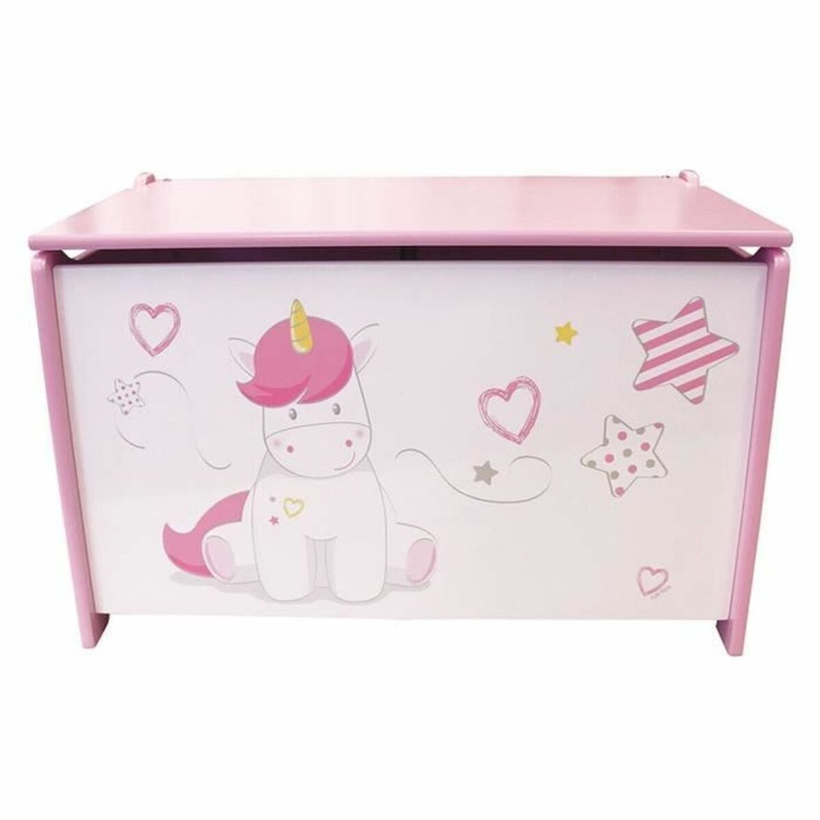 Baúl Fun House Unicorn Rosa Blanco Madera - Imagen 3