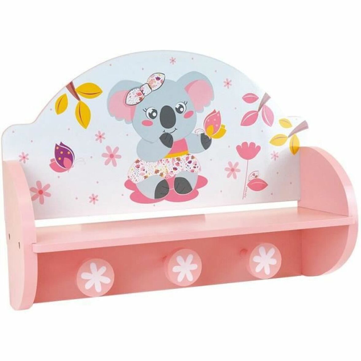 Perchero de Pared Fun House Rosa Madera MDF (33 x 46 x 15 cm) - Imagen 3