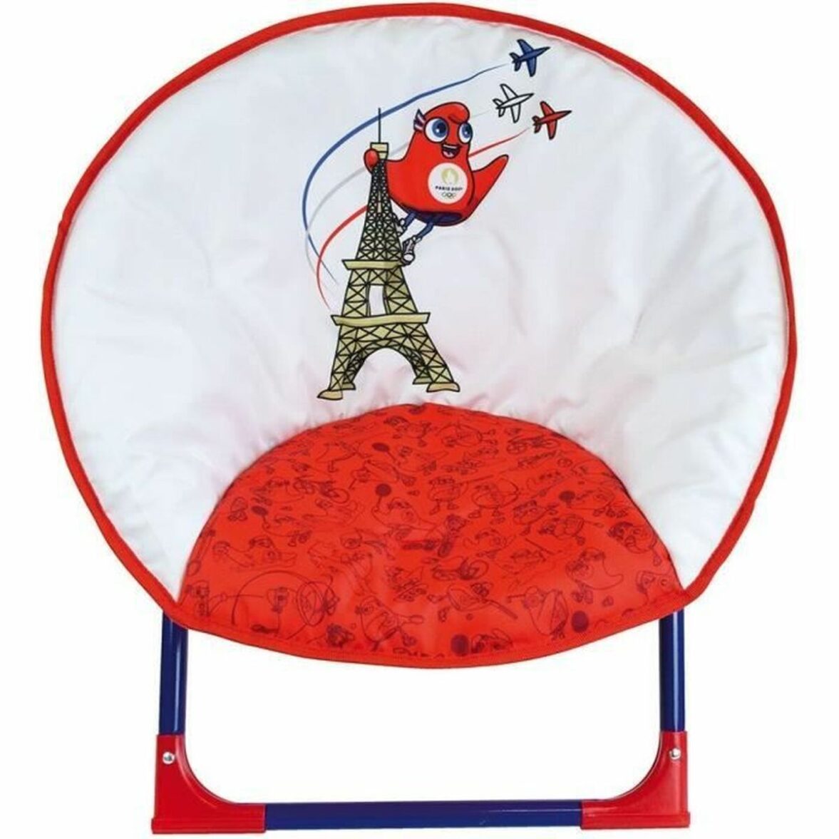 Sillón Infantil Fun House Paris 2024 Olympic Games Blanco Rojo - Imagen 3