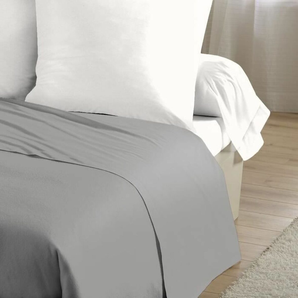 Juego de Sábanas HOME LINGE PASSION Flat sheet Gris Cama de 180/200 - Imagen 3