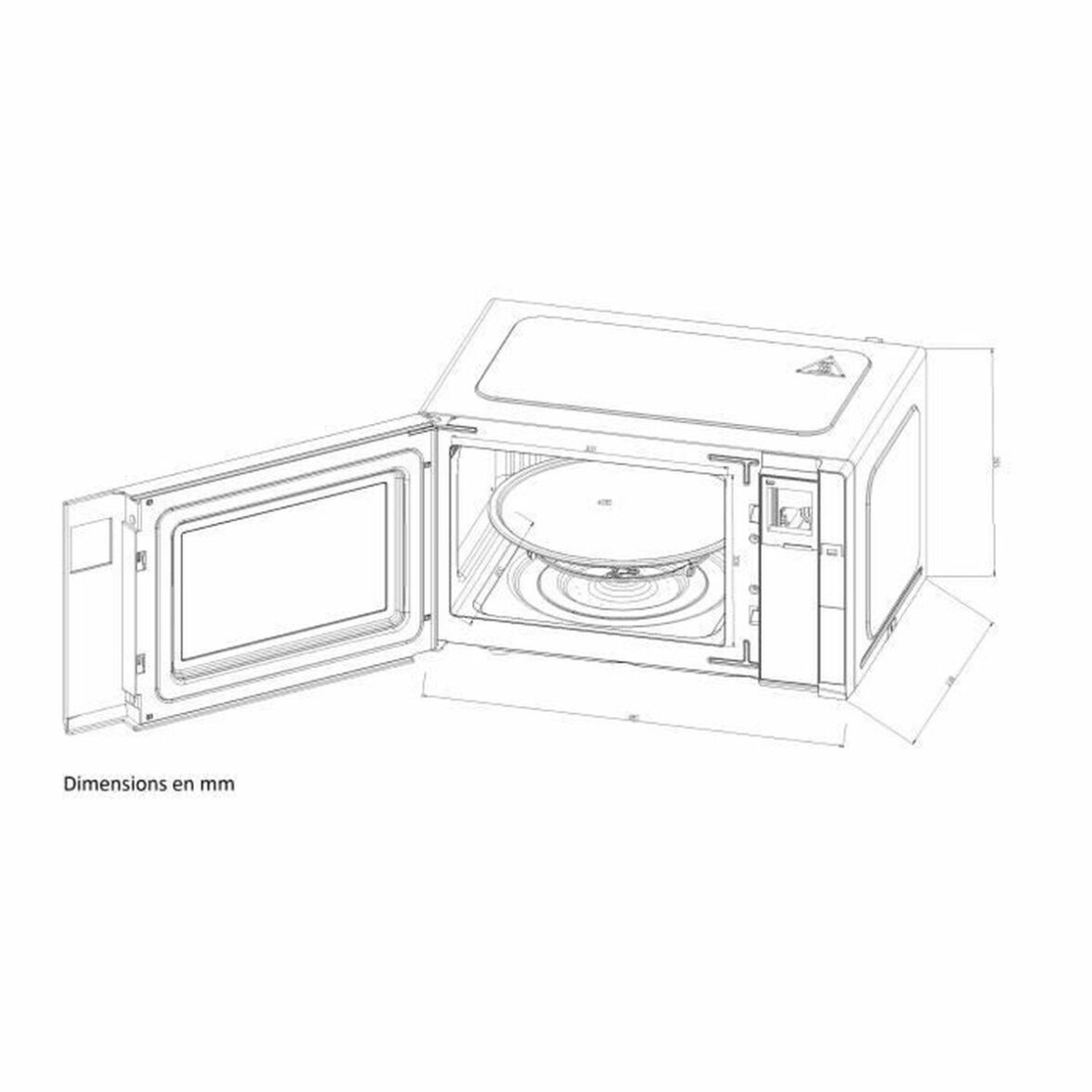 Microondas Continental Edison CEMO23B Negro noir 1280 W 23 L - Imagen 5