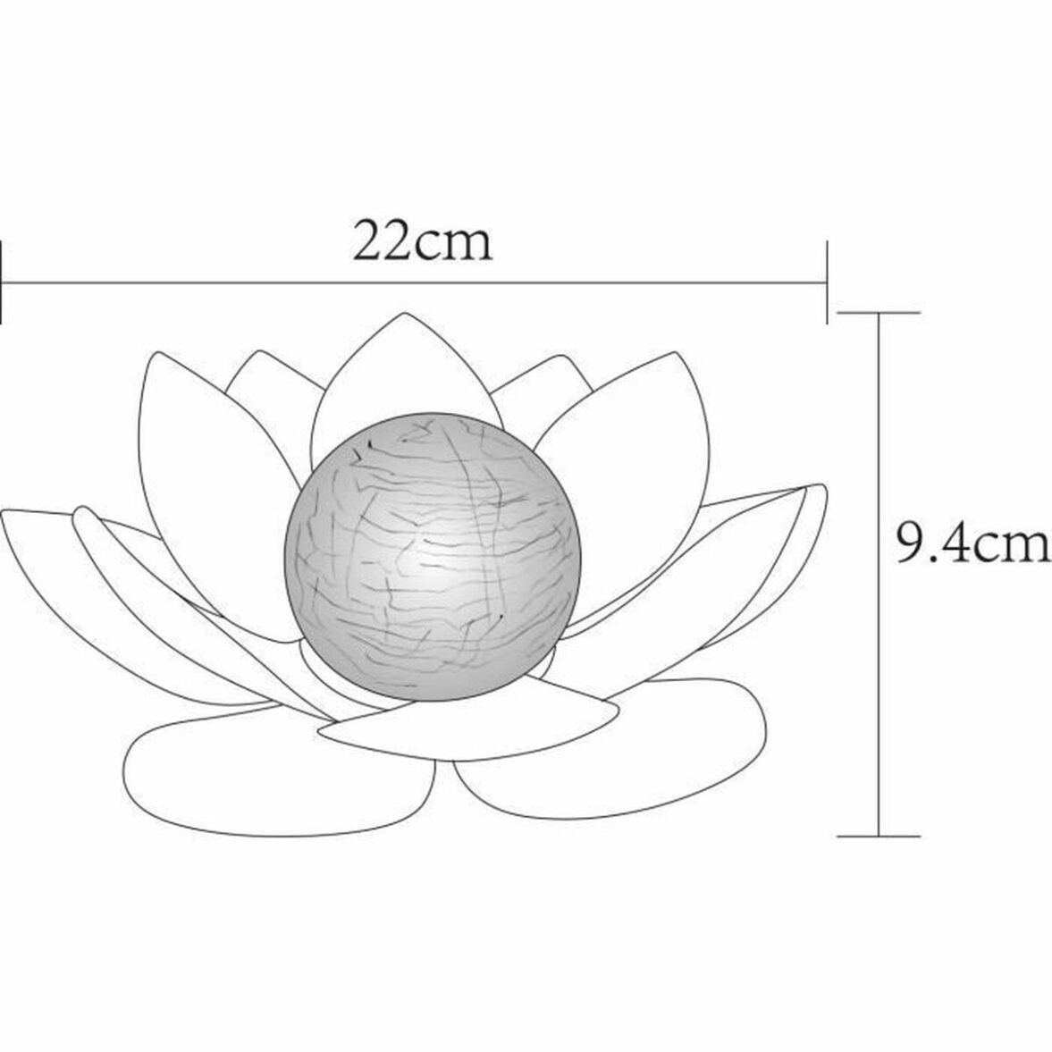 Lámpara de mesa Galix Nenúfar Gris - Imagen 3