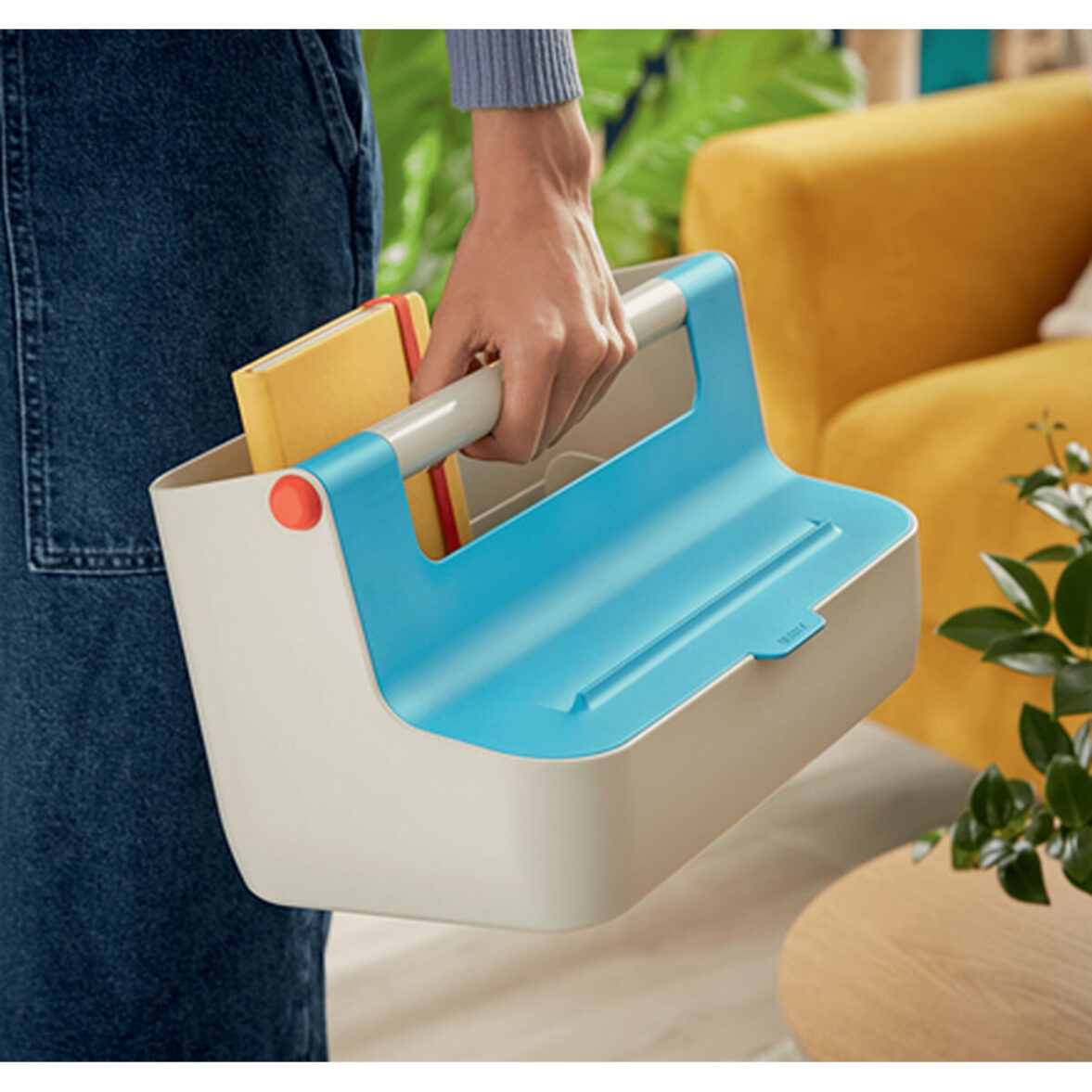 Caja de Almacenamiento Leitz Cosy Azul ABS 21,4 x 19,6 x 36,7 cm Asa de transporte - Imagen 3