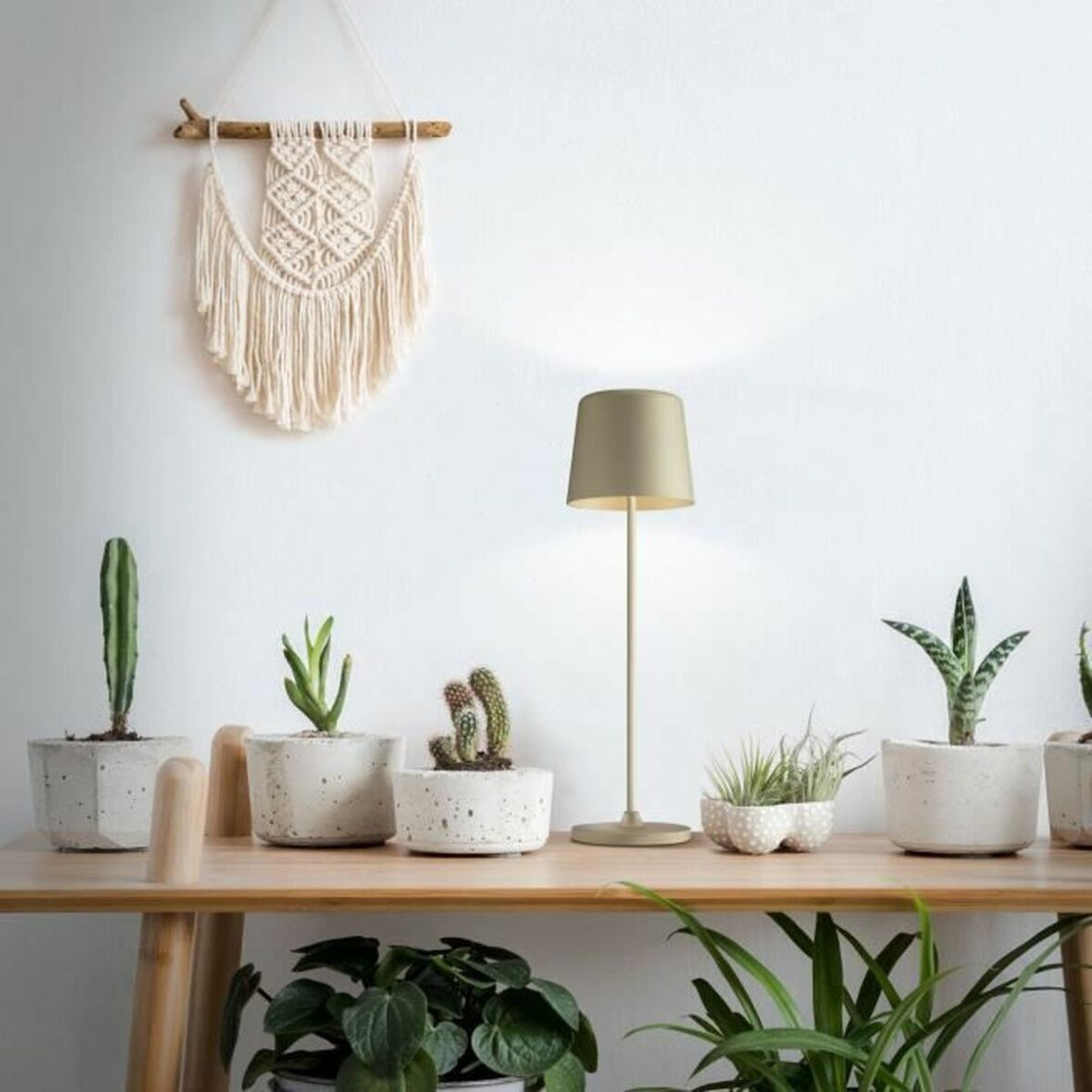 Lámpara de mesa Brilliant Kaami Dorado - Imagen 7