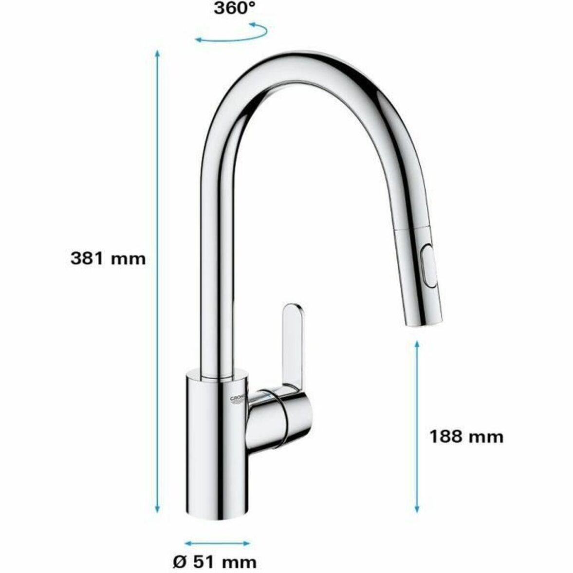 Grifo Monomando Grohe 31484001 - Imagen 5