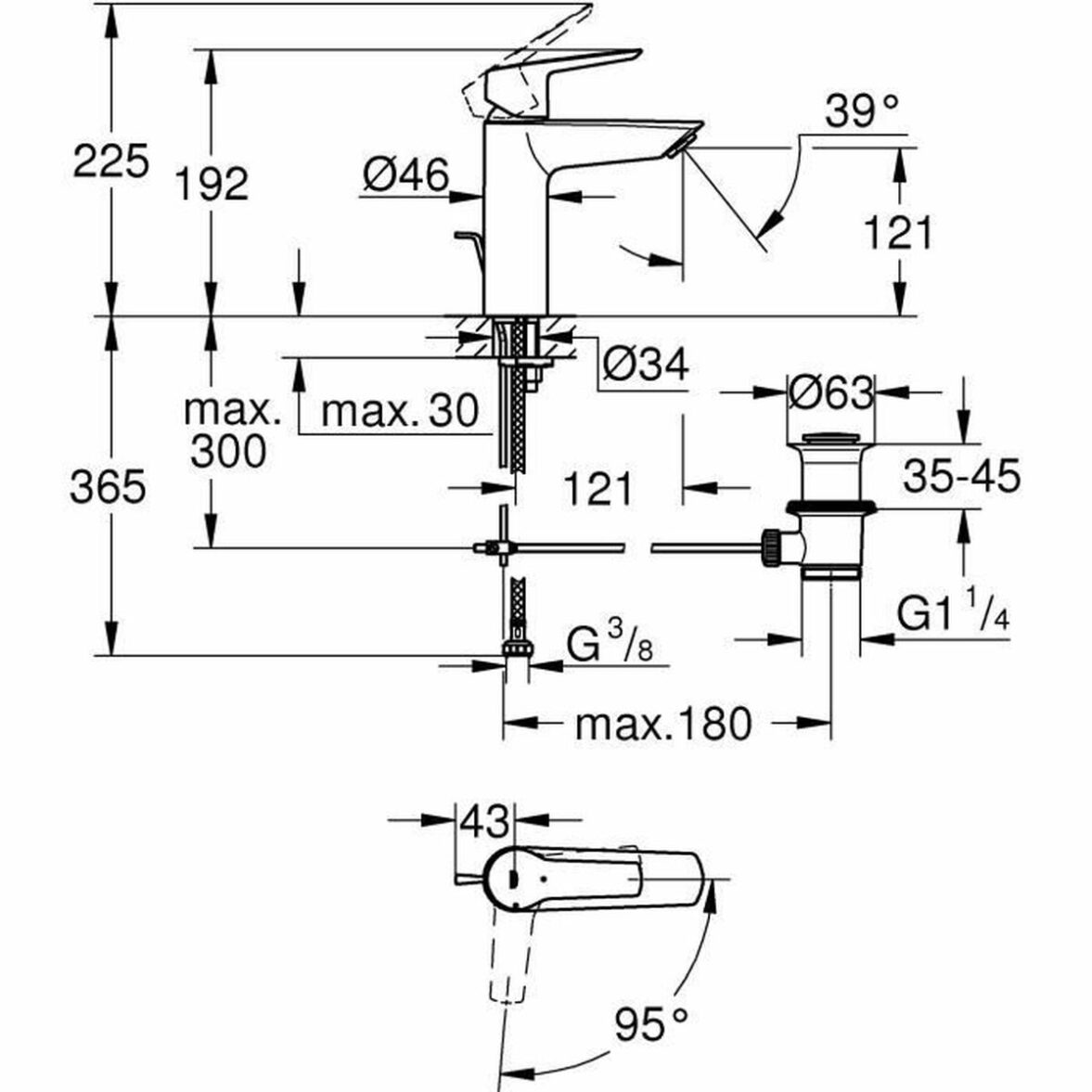 Grifo Monomando Grohe Start EHM Metal - Imagen 4