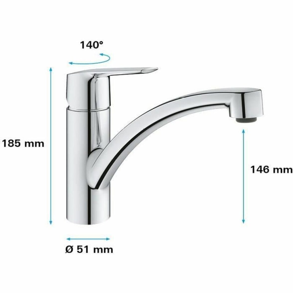 Grifo Monomando Grohe 31138002 - Imagen 3