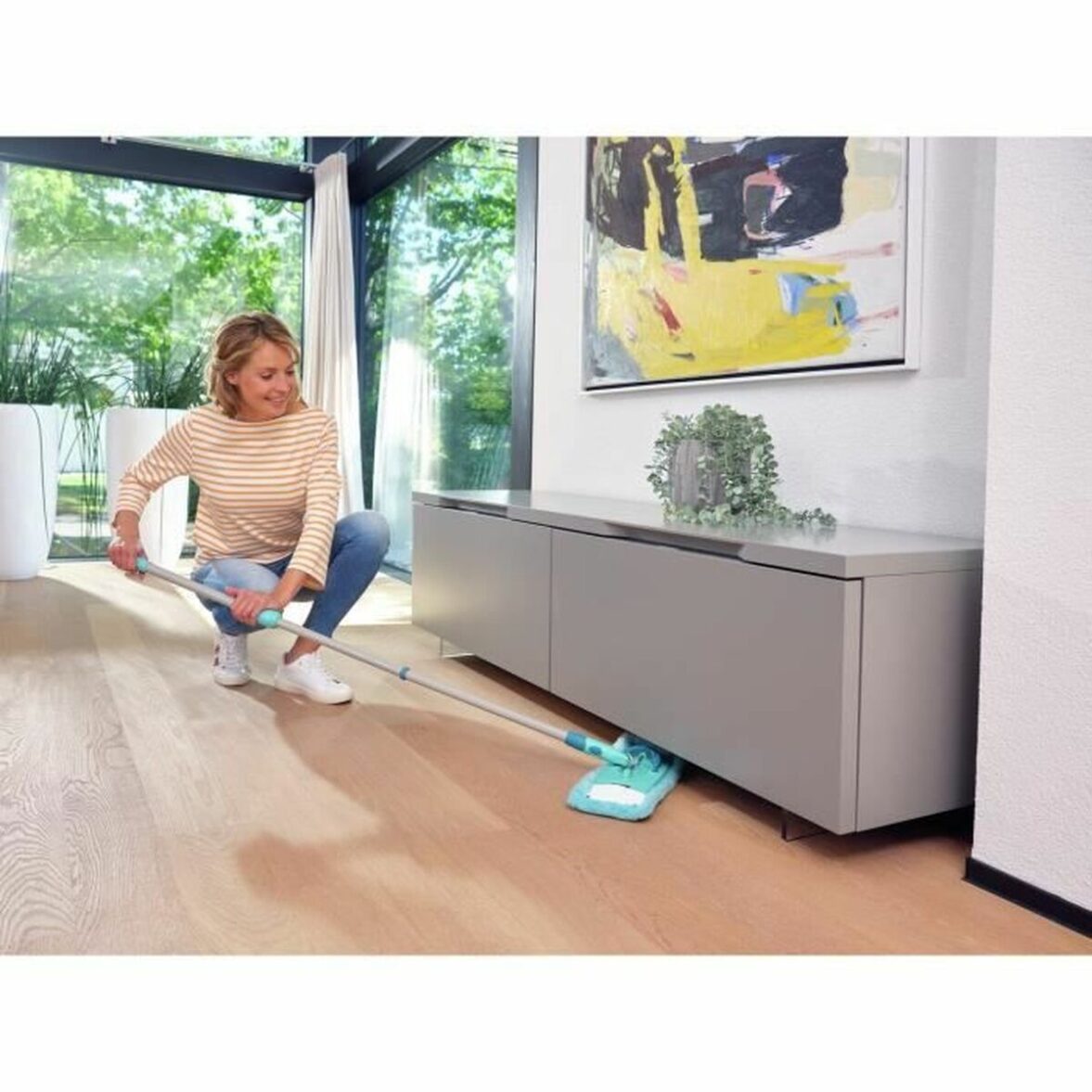 Recambio para Mopas Leifheit Clean Twist M Ergo Static Plus 52124 Poliéster - Imagen 3