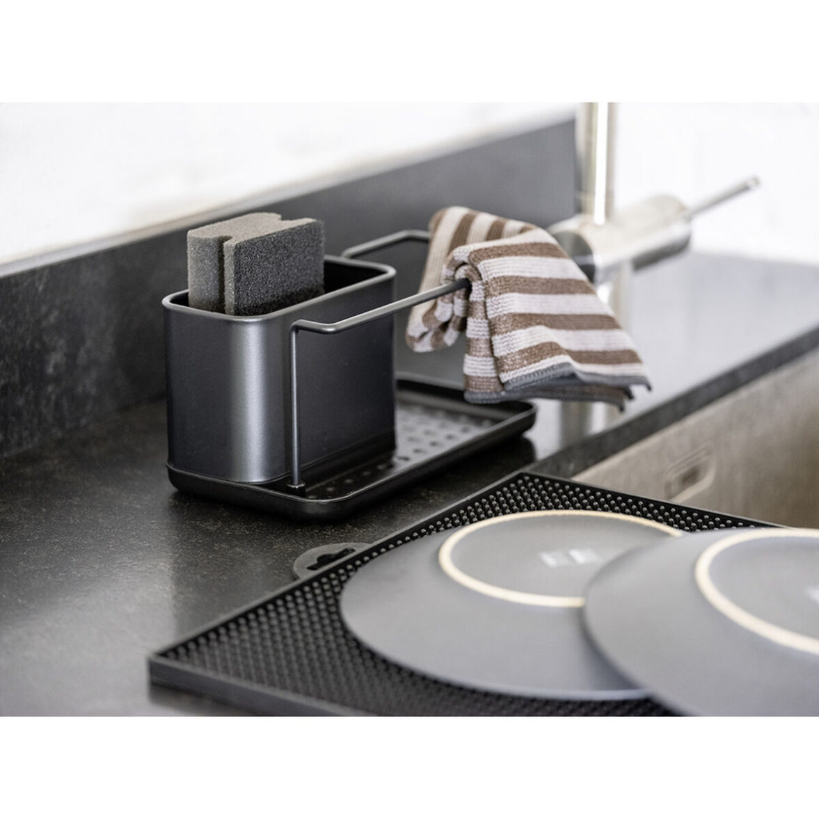 Organizador de fregadero Wenko Orio 55078100 Negro - Imagen 6