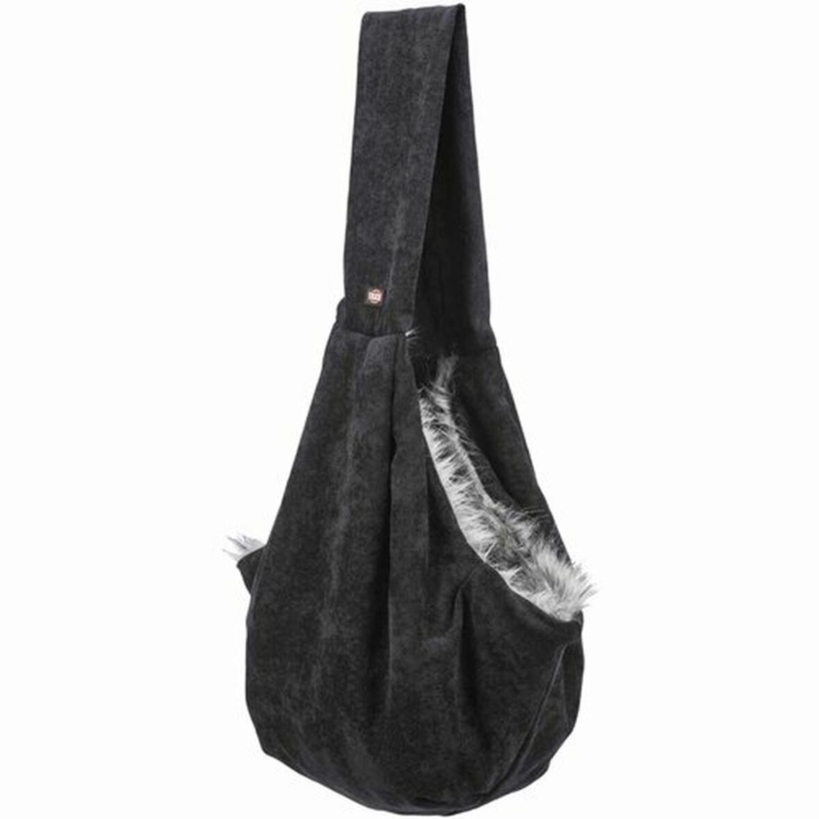 Bolso Bandolera para Mascotas Trixie Soft Negro Gris Poliéster Algodón 22 × 20 × 60 CM - Imagen 3
