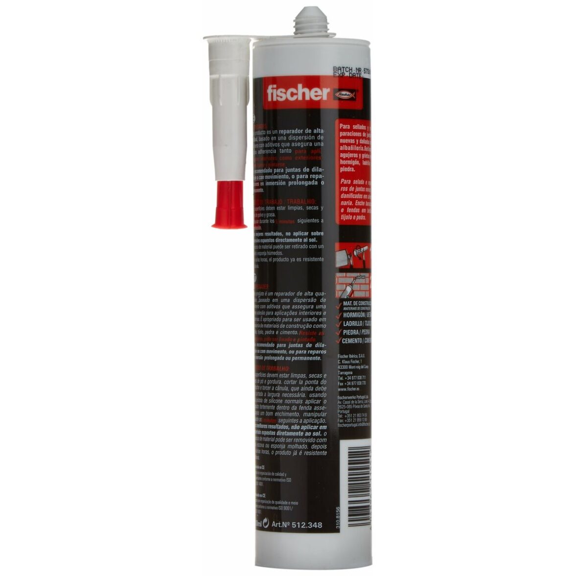 Sellador/Adhesivo Fischer 512348 Cemento Gris oscuro 310 ml - Imagen 4