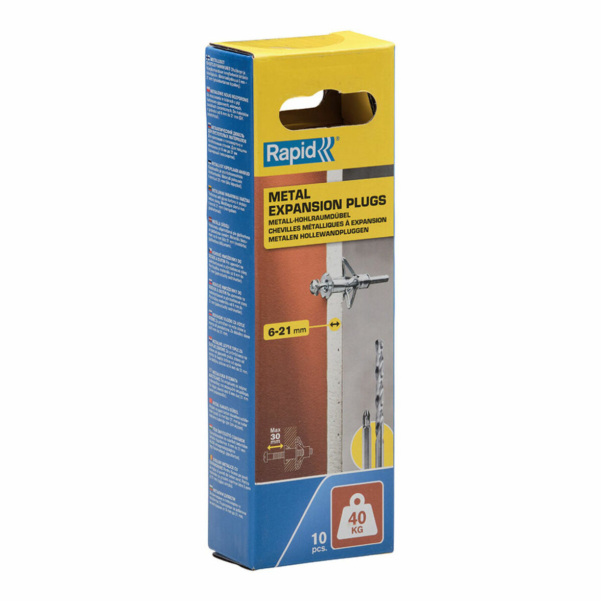 Tacos y tornillos Rapid 5001550 Ø 11 x 52 mm M5 x 63 mm Metal Expansión 10 Unidades - Imagen 4