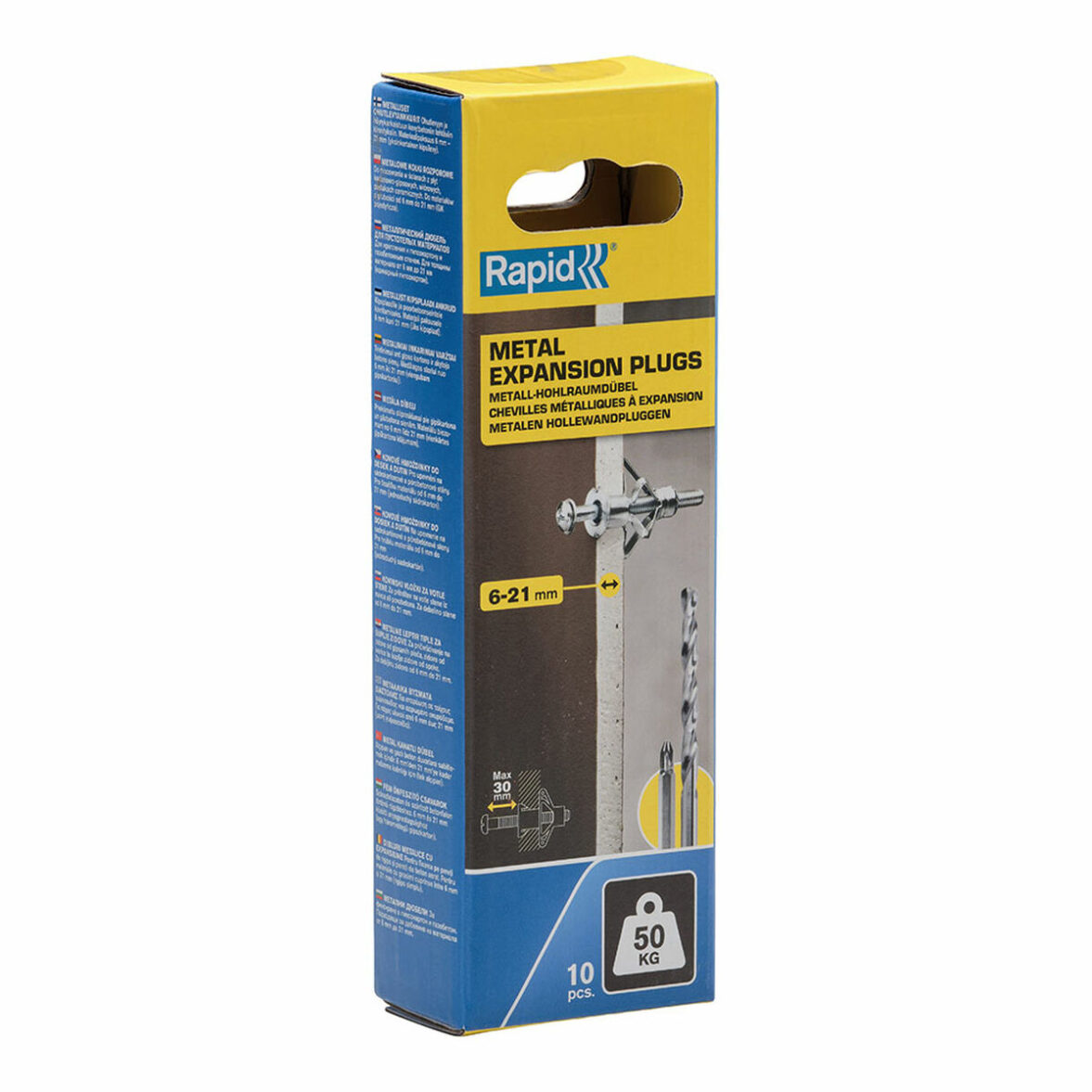 Tacos y tornillos Rapid 5001553 13 x 52 mm M6 x 63 mm Metal Expansión 10 Unidades - Imagen 5