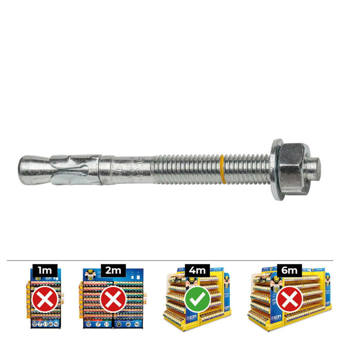 Caja de tornillos CELO din 10-60/10 Ø 10 X 60 MM 50 Unidades Zincado - Imagen 3