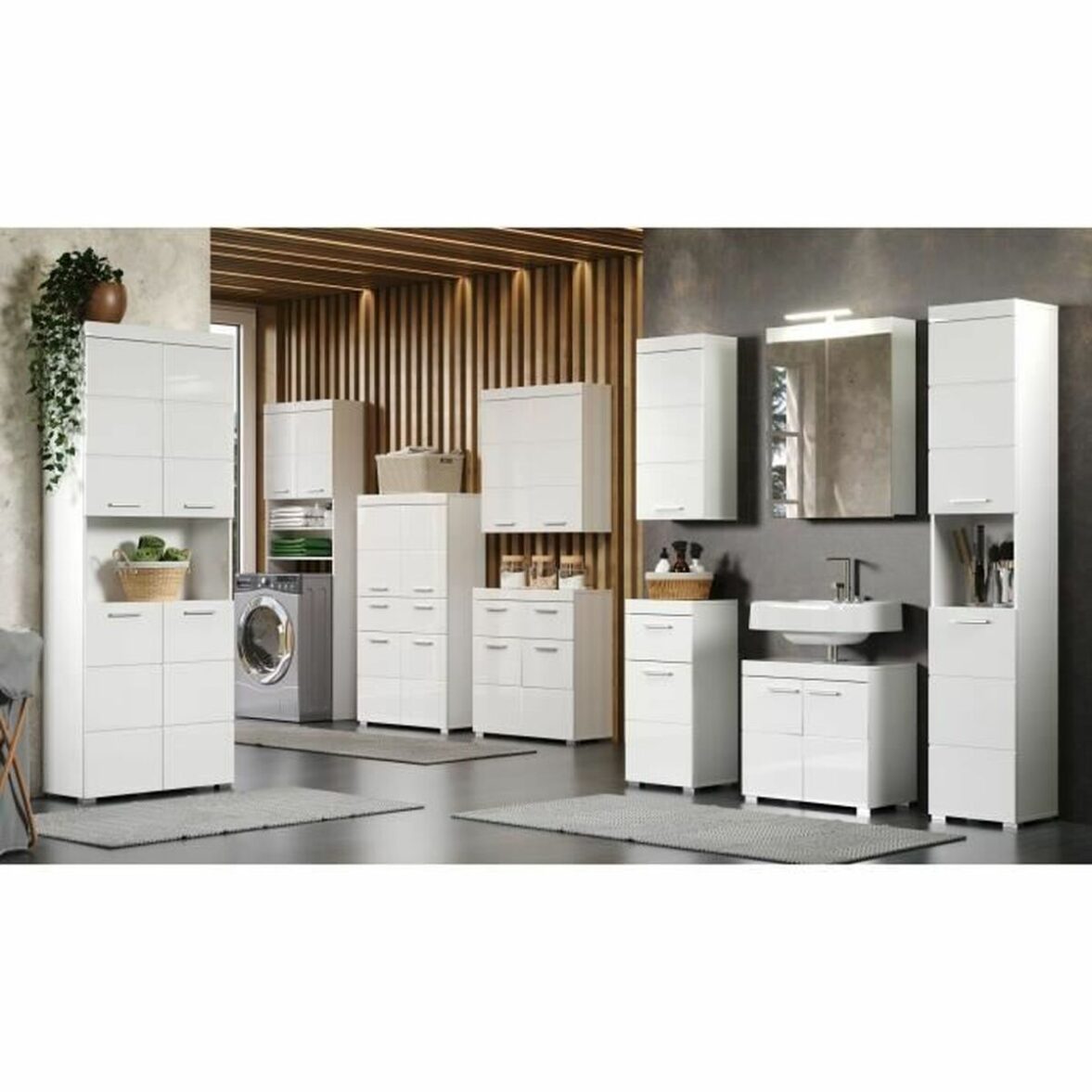 Estantería de Baño Trendteam Amanda Blanco 37 x 77 x 23 cm - Imagen 5