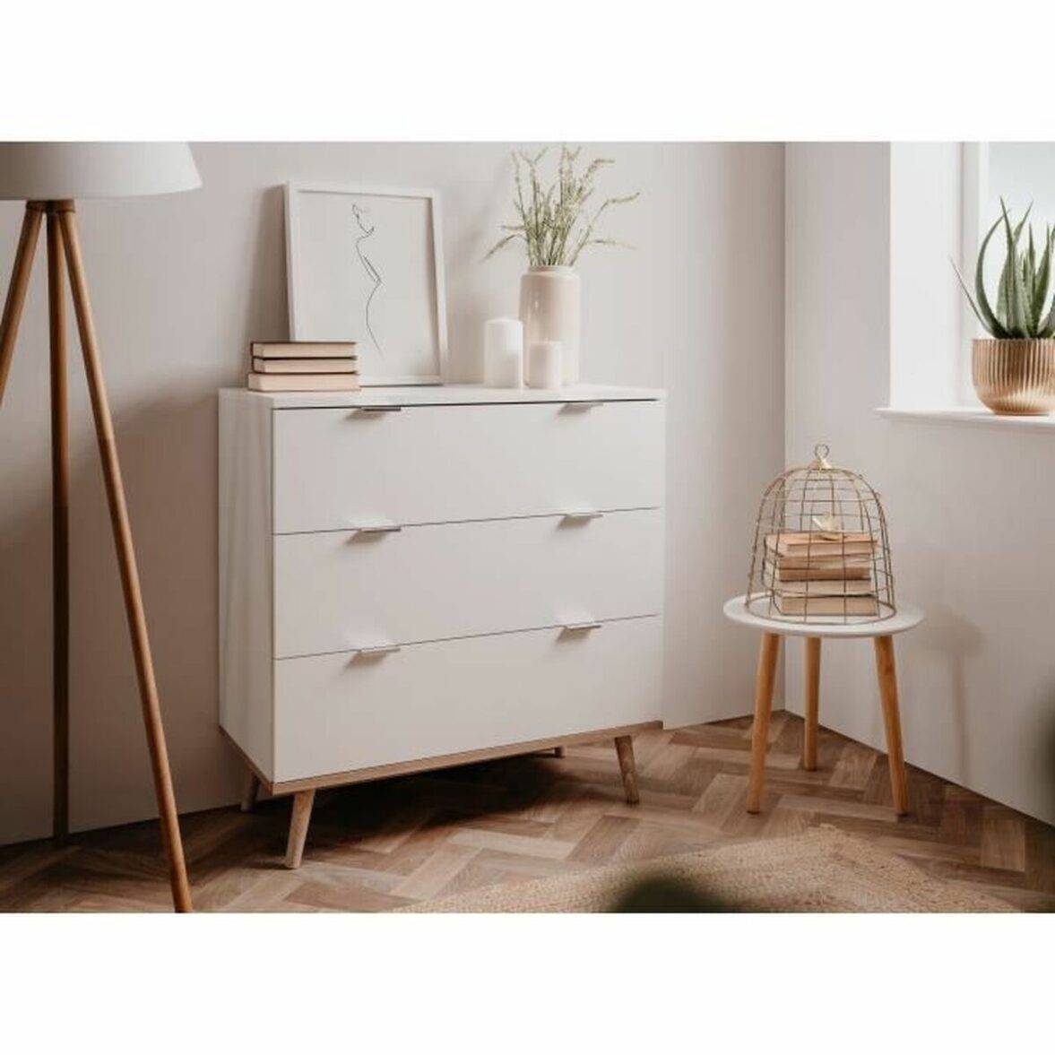 Cajonera Scandinavian Blanco 79,8 x 40 x 86,5 cm - Imagen 3