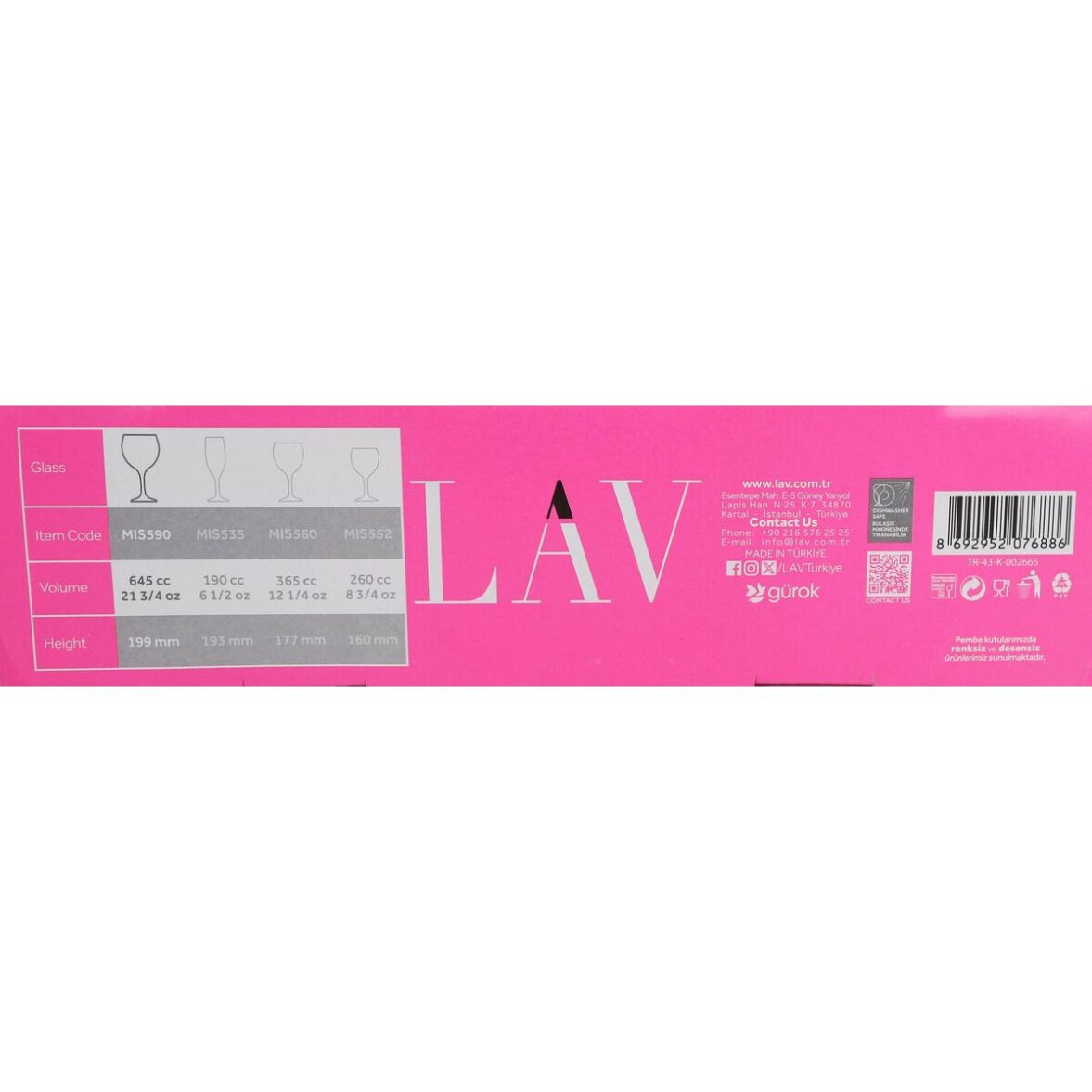 Set de Copas LAV Misket 645 ml (12 Unidades) - Imagen 3