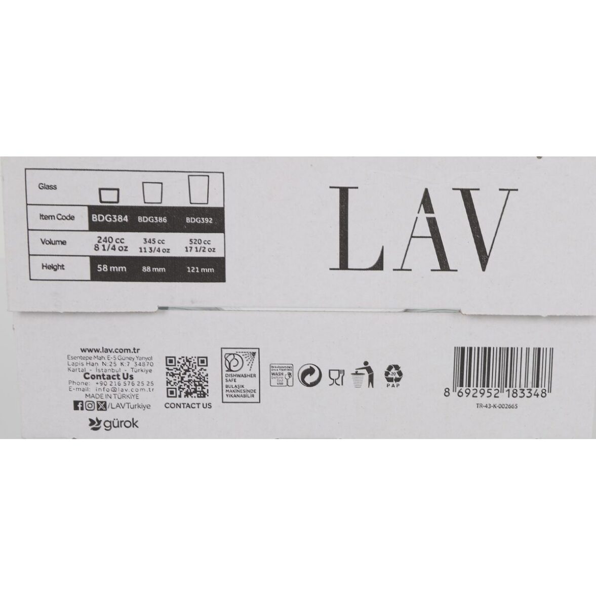 Set de Vasos LAV 4 Piezas 240 ml (12 Unidades) - Imagen 3