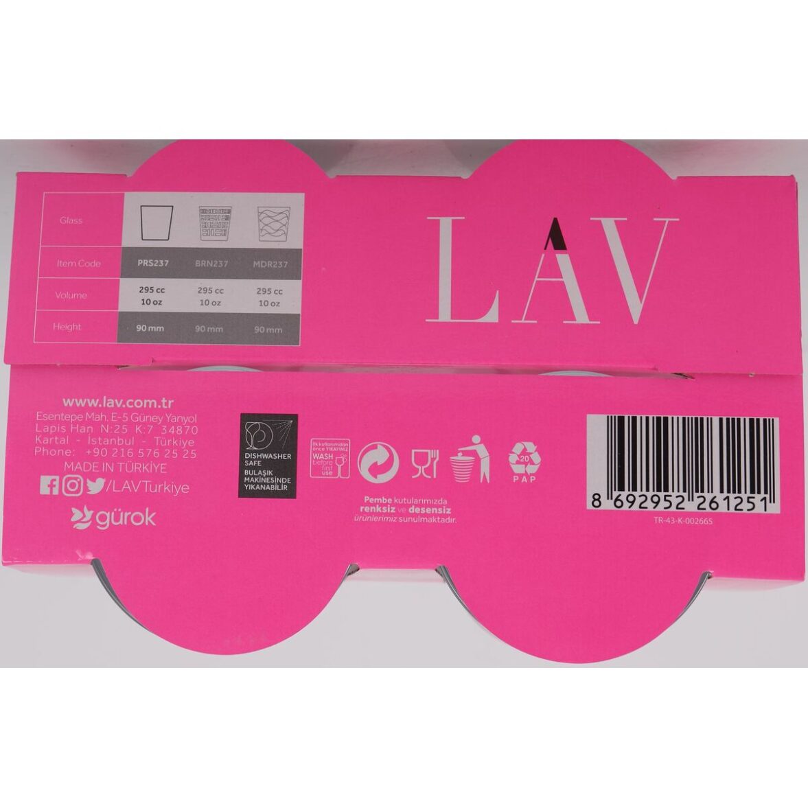 Set de Vasos LAV Paris 295 ml 4 Piezas (12 Unidades) - Imagen 4