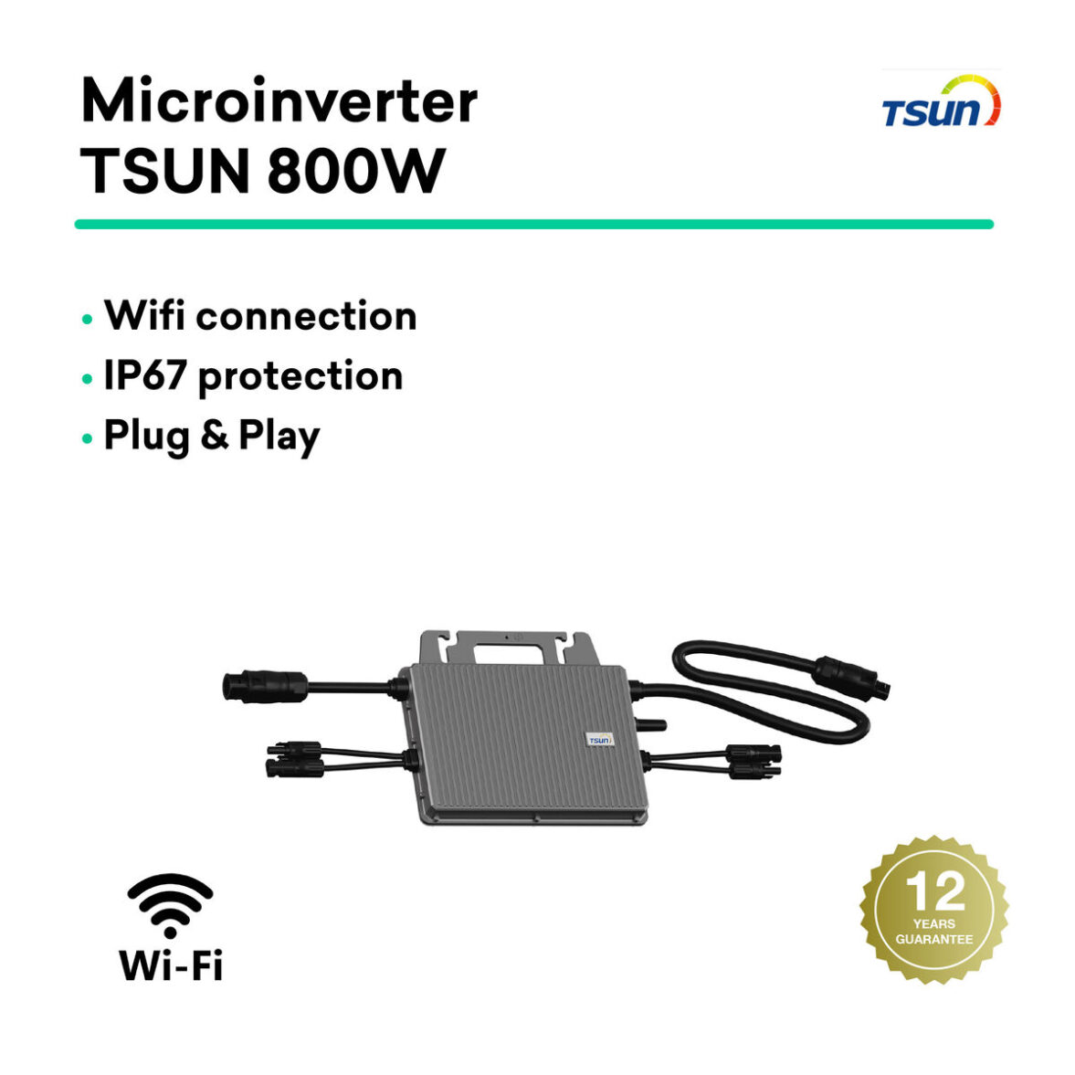 TORNASOL Kit solar autoinstalable 800W,x2 paneles solares rígidos, bifaciales, incl. 60º - Imagen 7