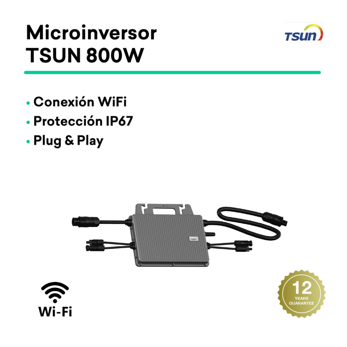 TORNASOL Kit solar autoinstalable 800W,x2 paneles solares rígidos, bifaciales, incl. 60º - Imagen 5