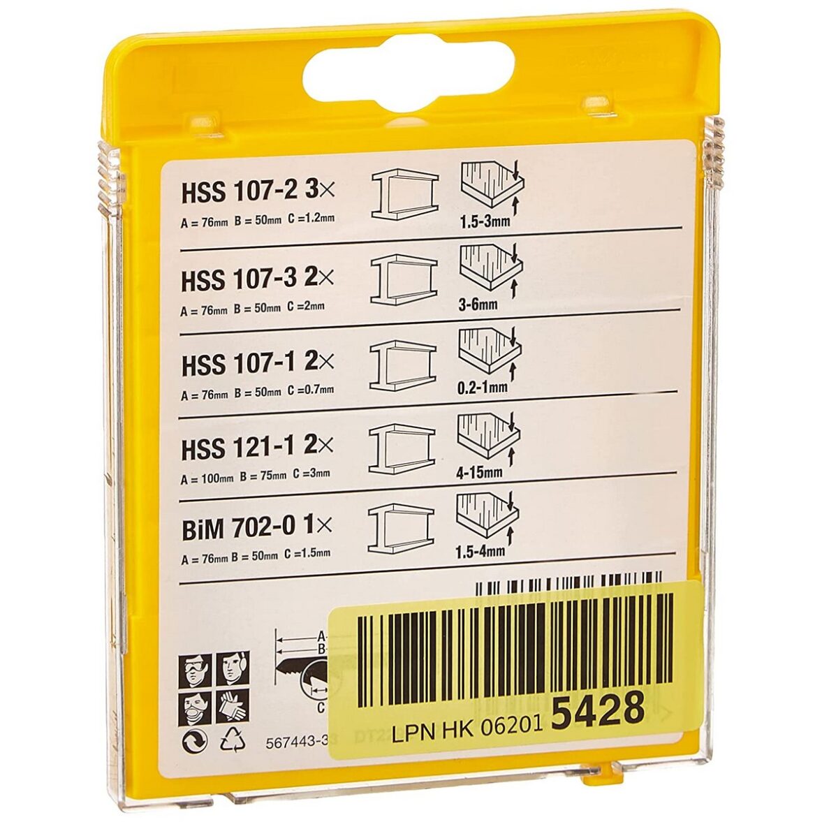 Hoja Sierra Dewalt DT2292-QZ Metal 10 Piezas - Imagen 4