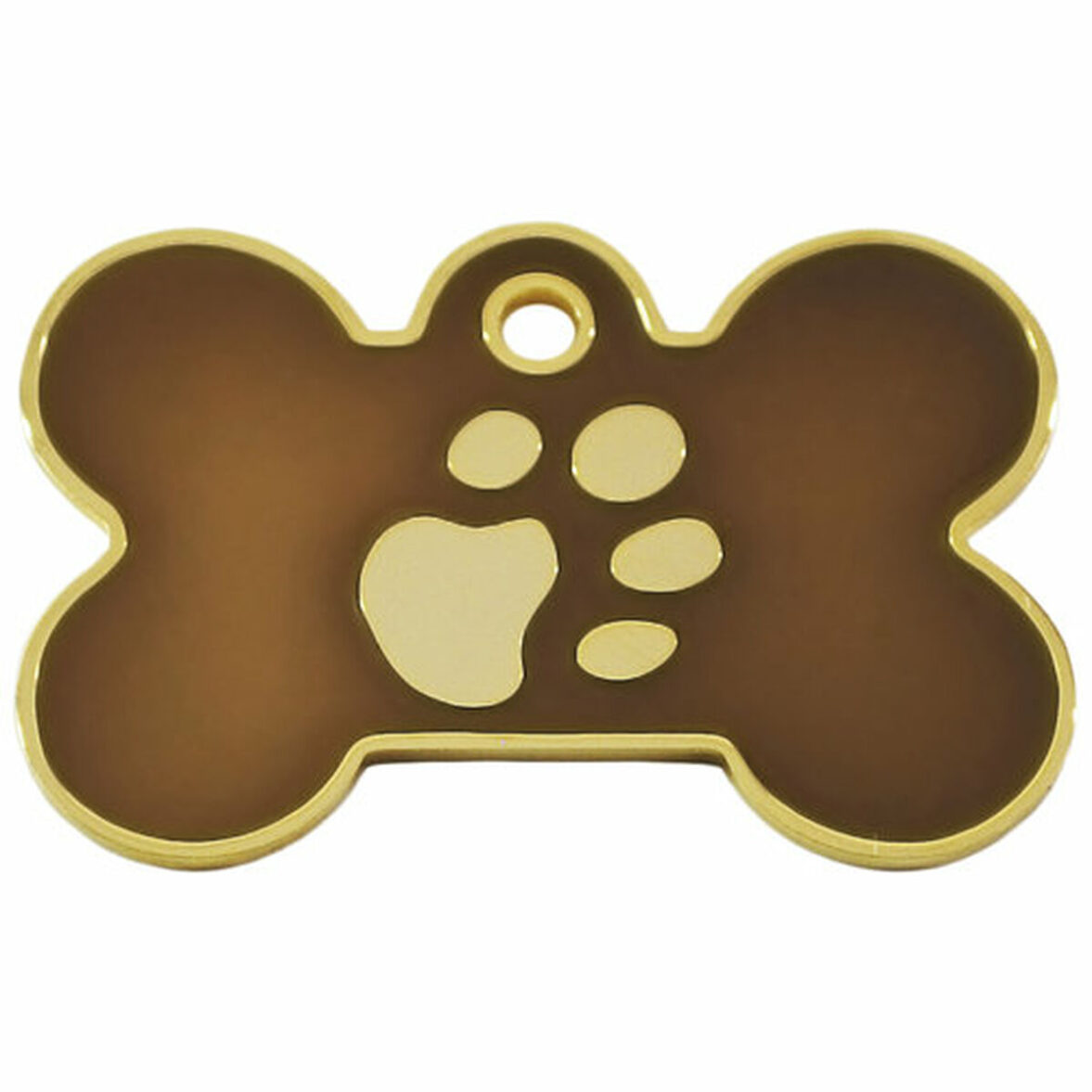 Placa identificativa Imarc Bone Marrón Dorado - Imagen 3