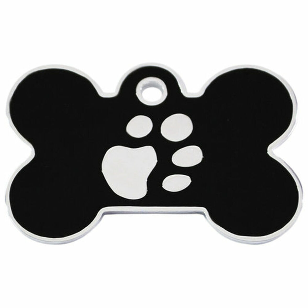 Placa identificativa Imarc Bone Negro Plateado - Imagen 3