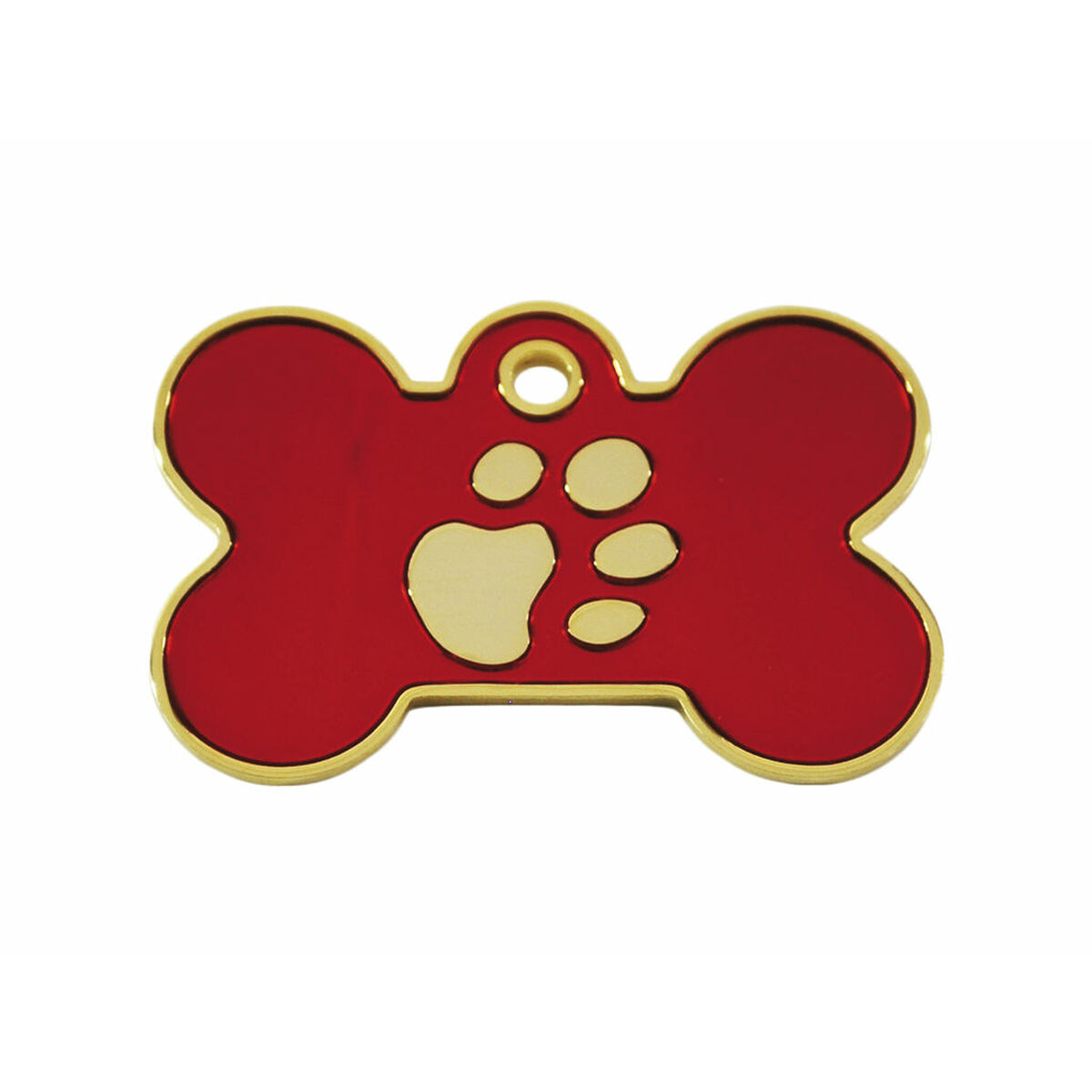 Placa identificativa Imarc Bone Rojo Dorado