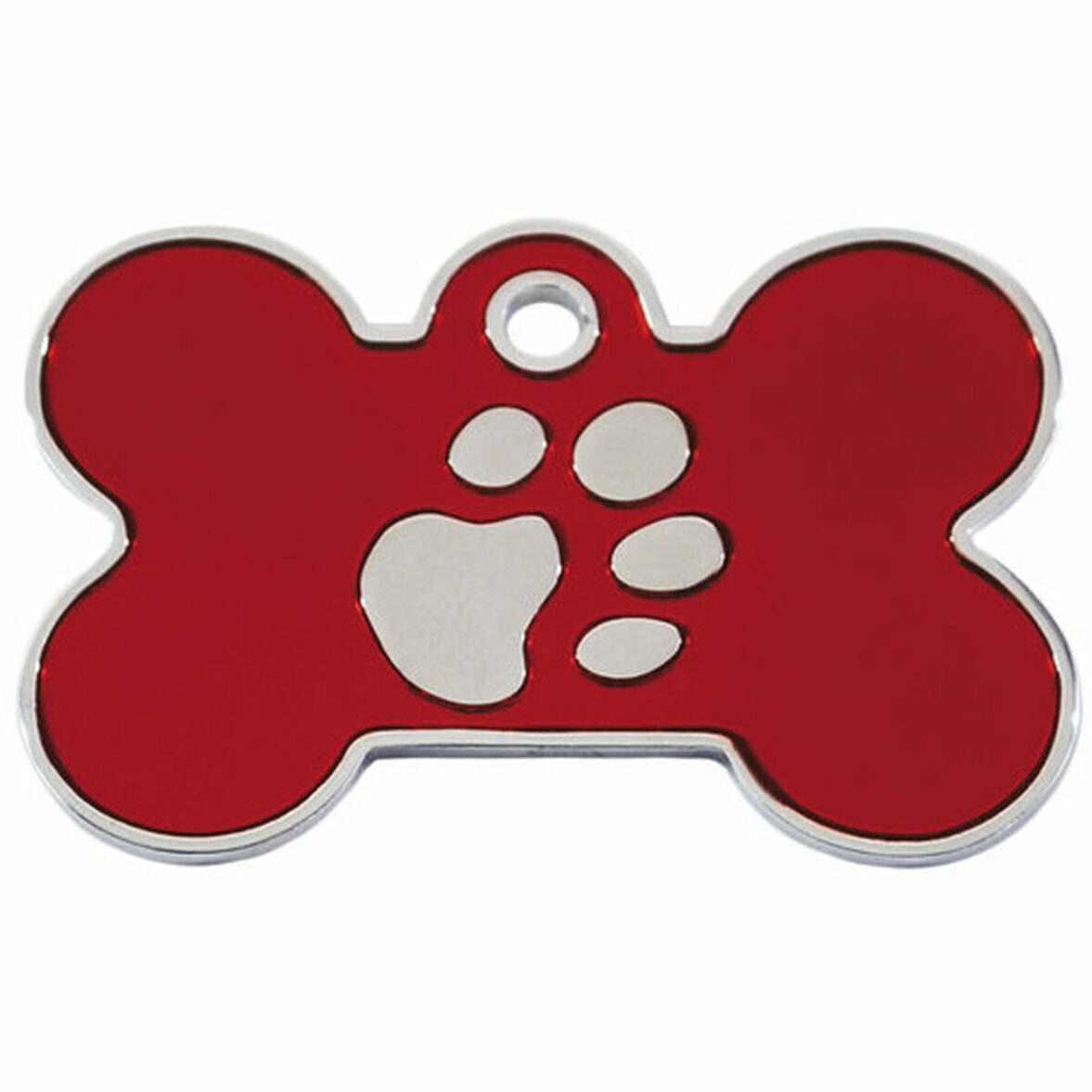 Placa identificativa Imarc Bone Rojo Plateado - Imagen 3