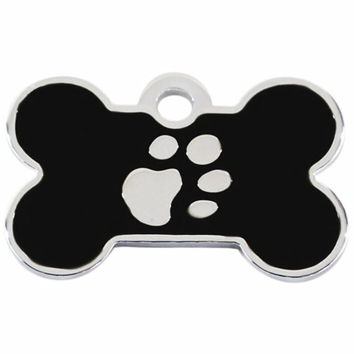 Placa identificativa Imarc Bone Negro Plateado - Imagen 3