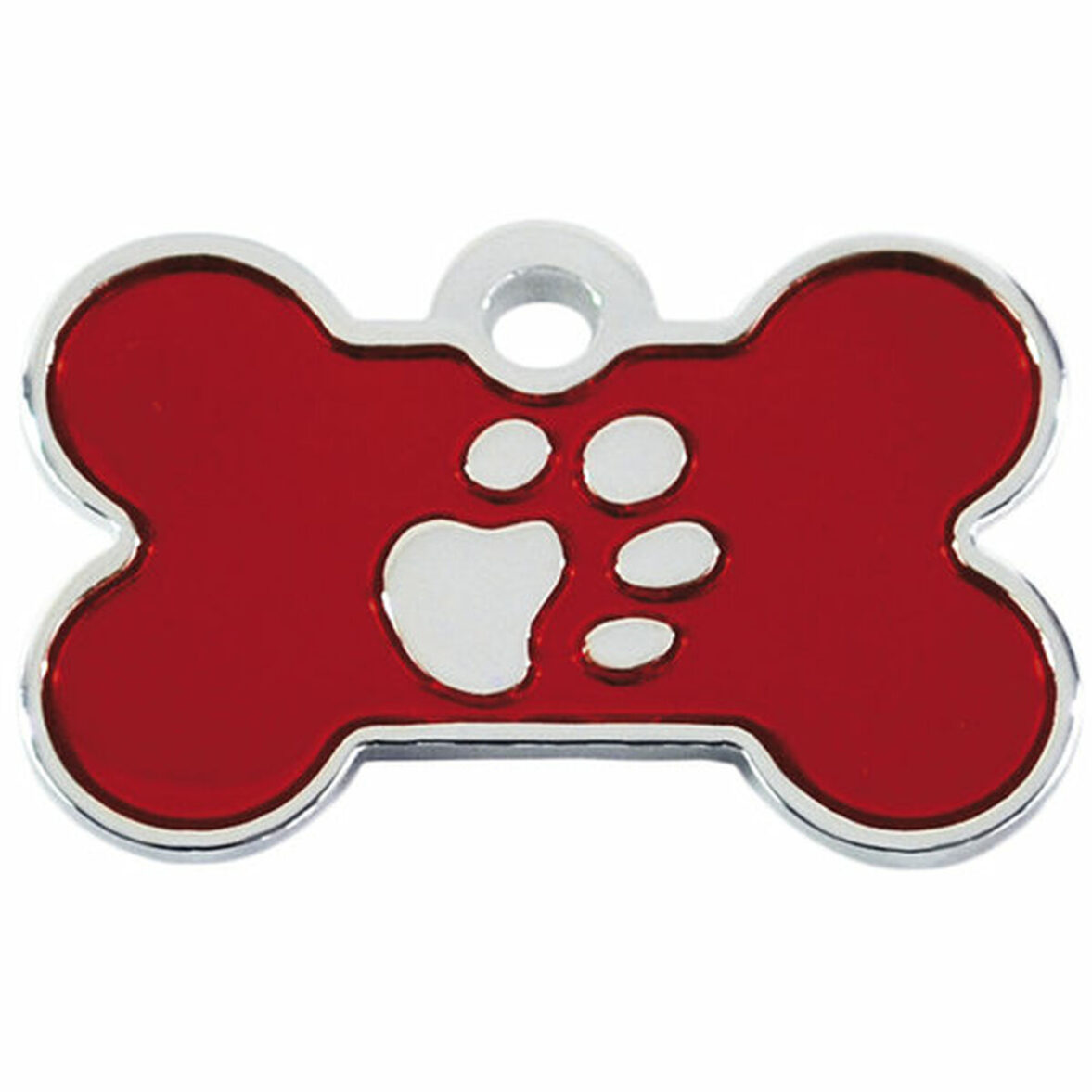 Placa identificativa Imarc Bone Rojo Plateado - Imagen 3