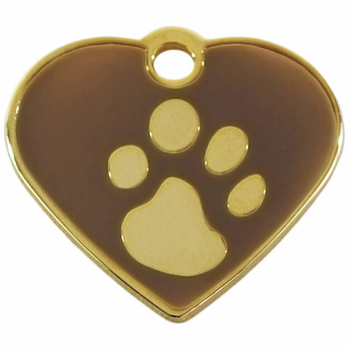 Placa identificativa Imarc Heart Marrón Dorado - Imagen 3
